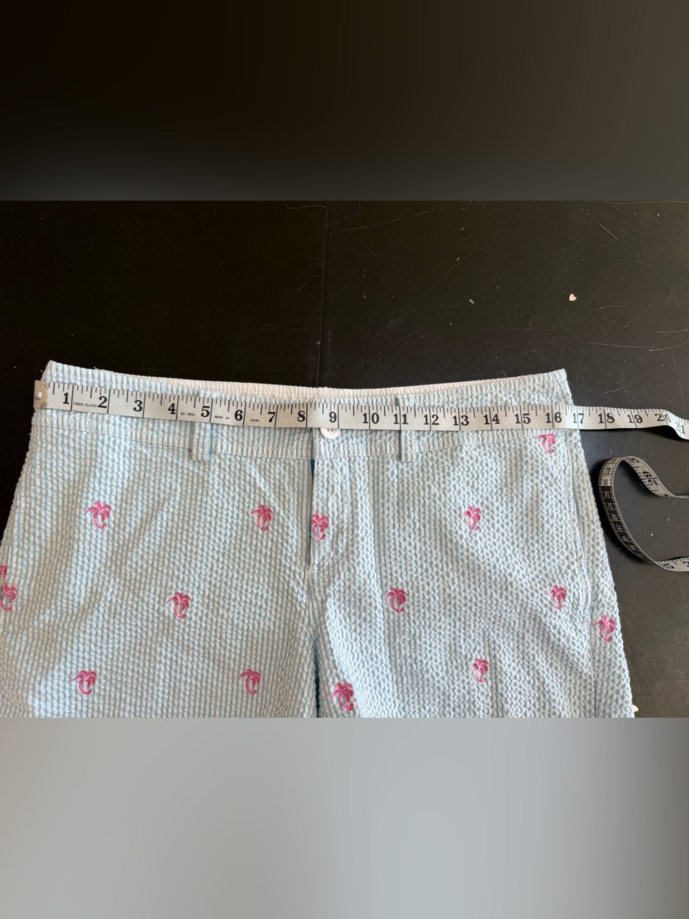 EUC Lilly Pulitzer blue white stripe shorts 8 - Picture 7 of 9